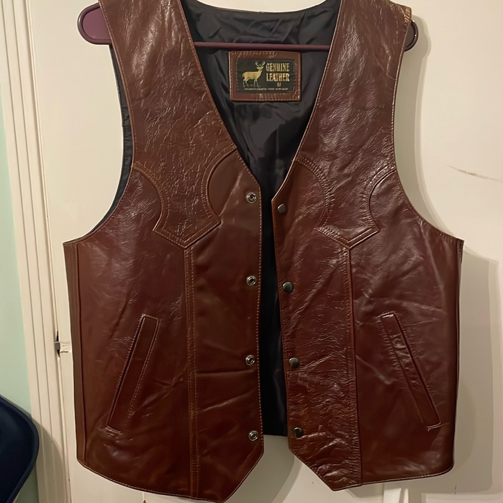Men’s Leather sz M Western Vest